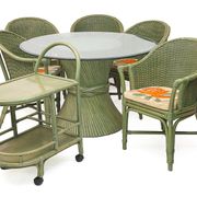 Salon en rotin par Maugrion, 1980