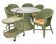 Rattan lounge by Maugrion, 1980