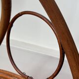 Italian log holder in rattan and bamboo from the 1960s