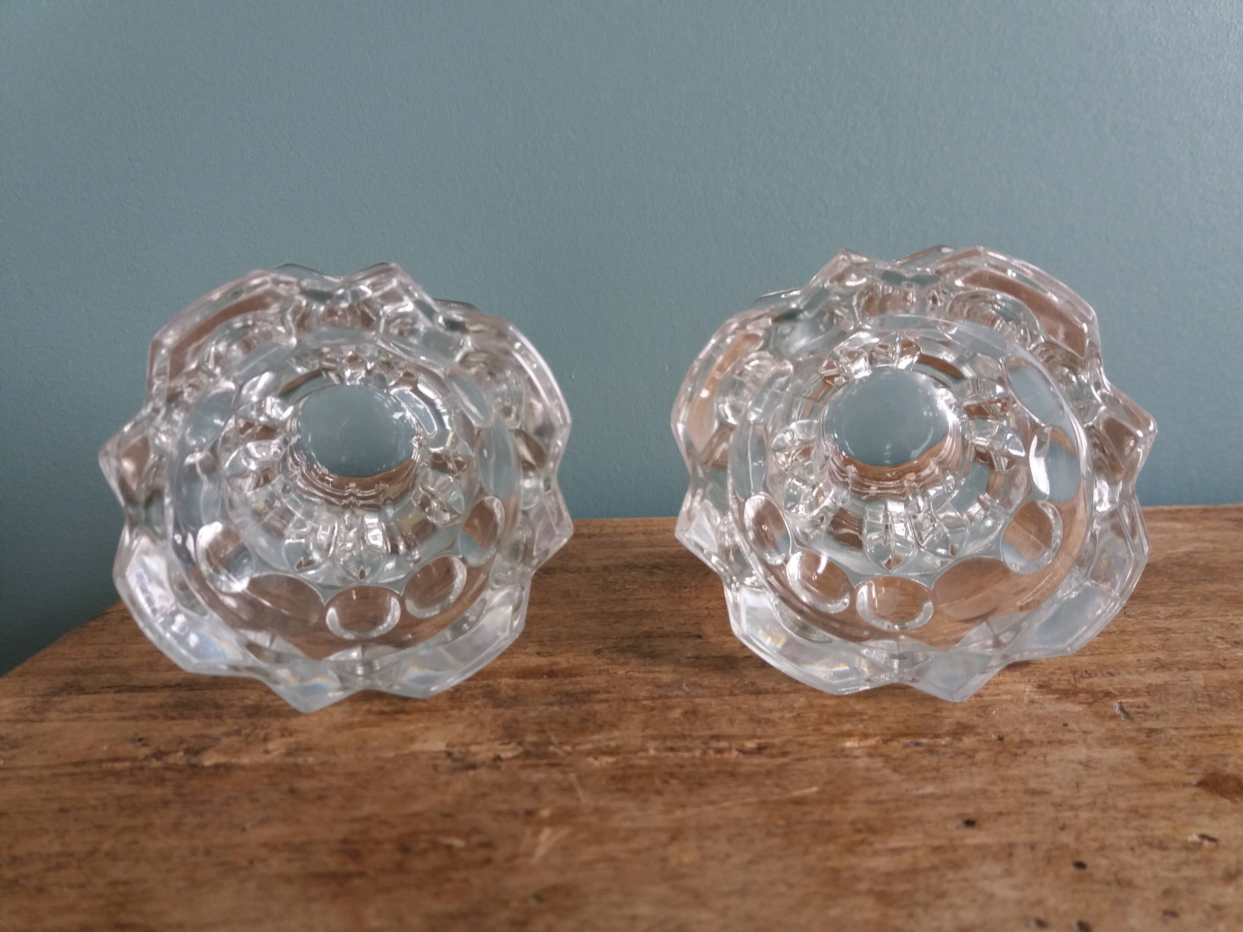 Reims glass candle holder