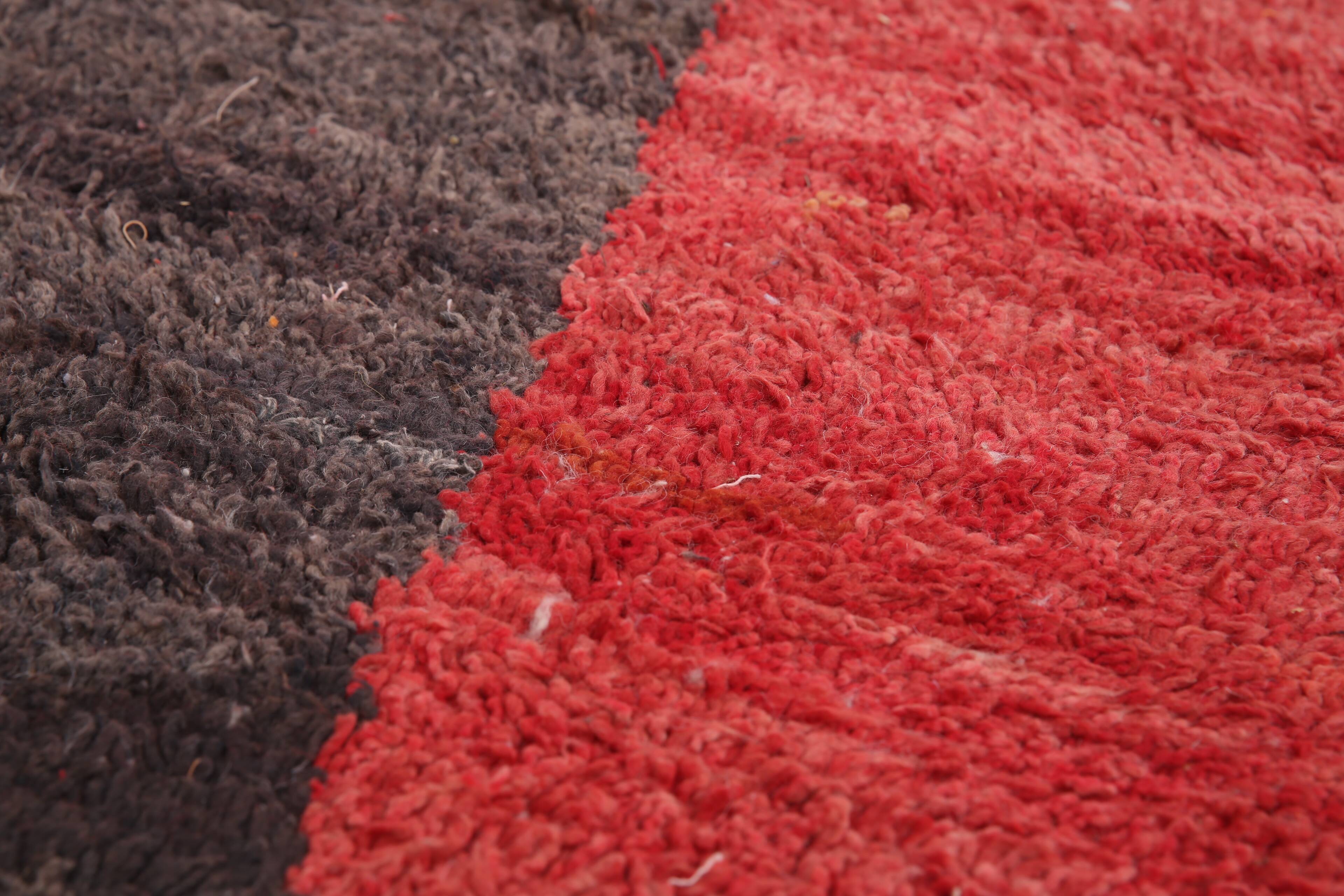 Abstract Vintage Moroccan Rug 238 x 334 - Berber Wool Rug - Handmade Rug