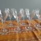 10 verres à vin blanc / porto cristal taillé val saint-lambert service nestor hauteur 12,5 cm