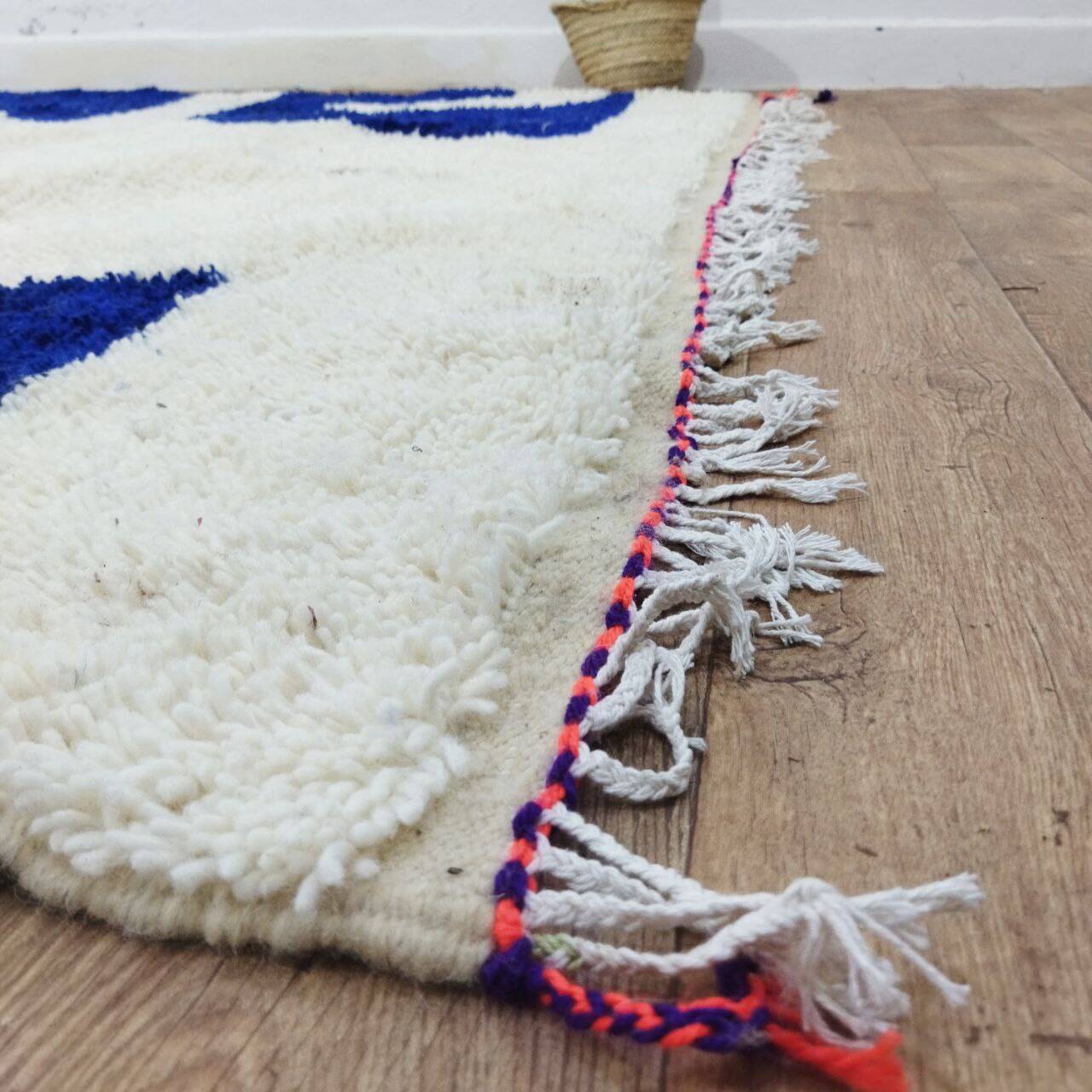 Azilal Vintage Rug 300x200 cm - Blue Abstract Patterns