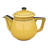 Théière / cafetière style Art Déco jaune et noire