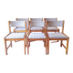 6 Danish Farstrup Scandinavian vintage chairs 1960 solid beech