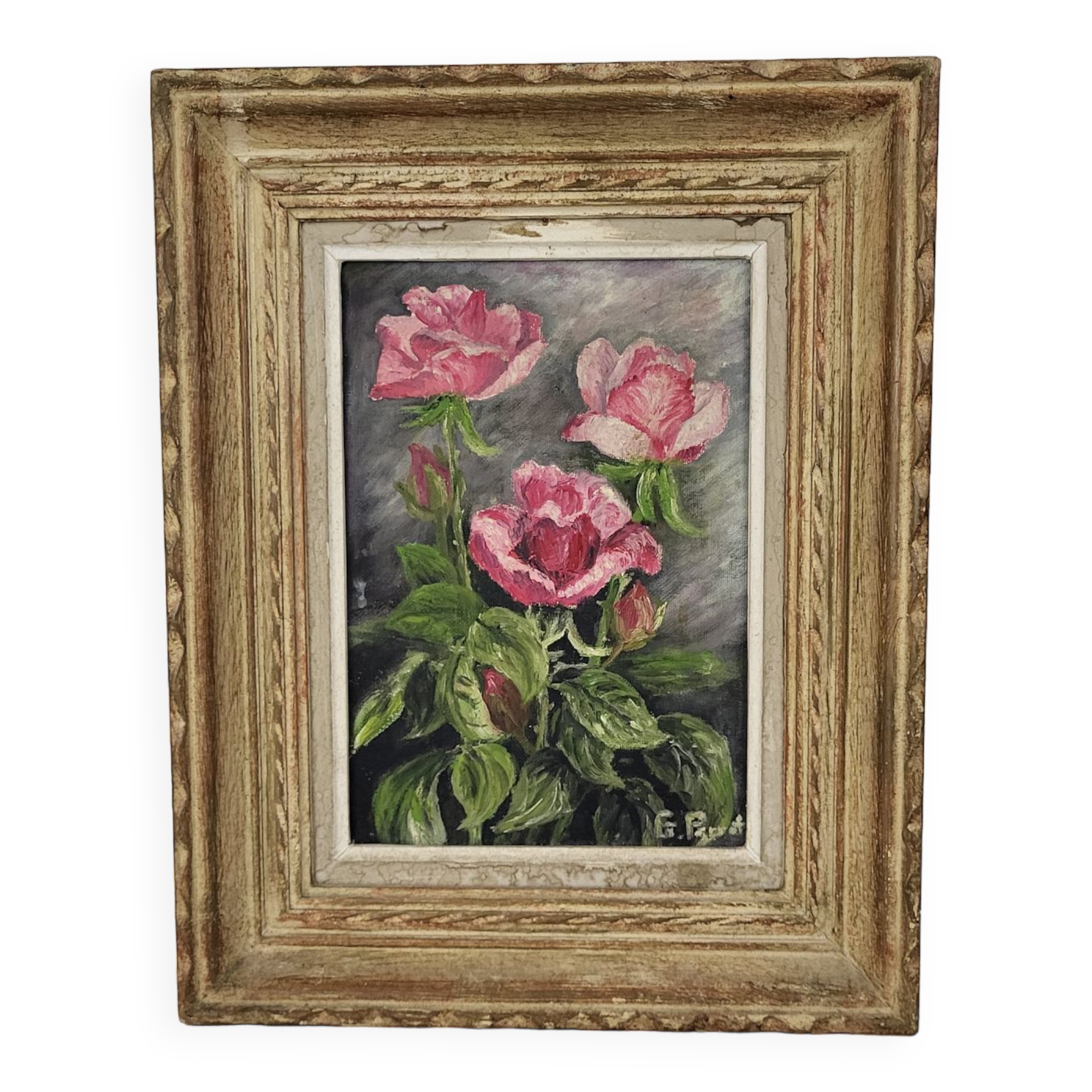 Bouquet painting signed G. Perrot