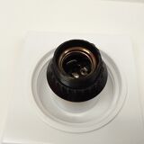 Glass wall or ceiling lamp and plastic base