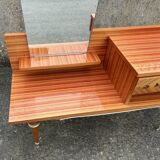 Vintage dressing table, marquetry, 50s / 60s