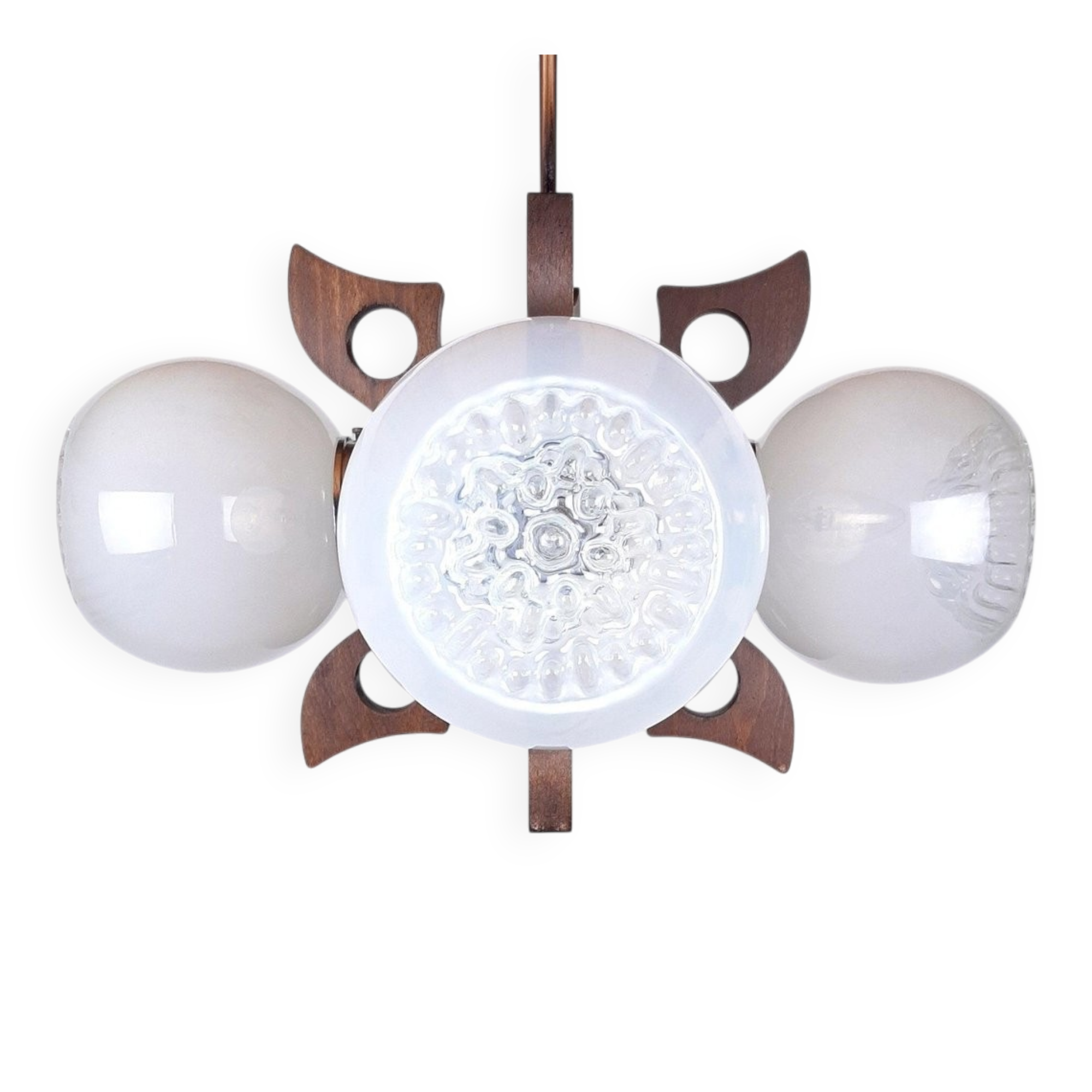 Mid-century Murano glass pendant by Mazzega, 1970s.