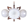 Mid-century Murano glass pendant by Mazzega, 1970s.