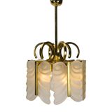 Brass and Glass Pendant Lamp by Carl Fagerlund for Orrefors