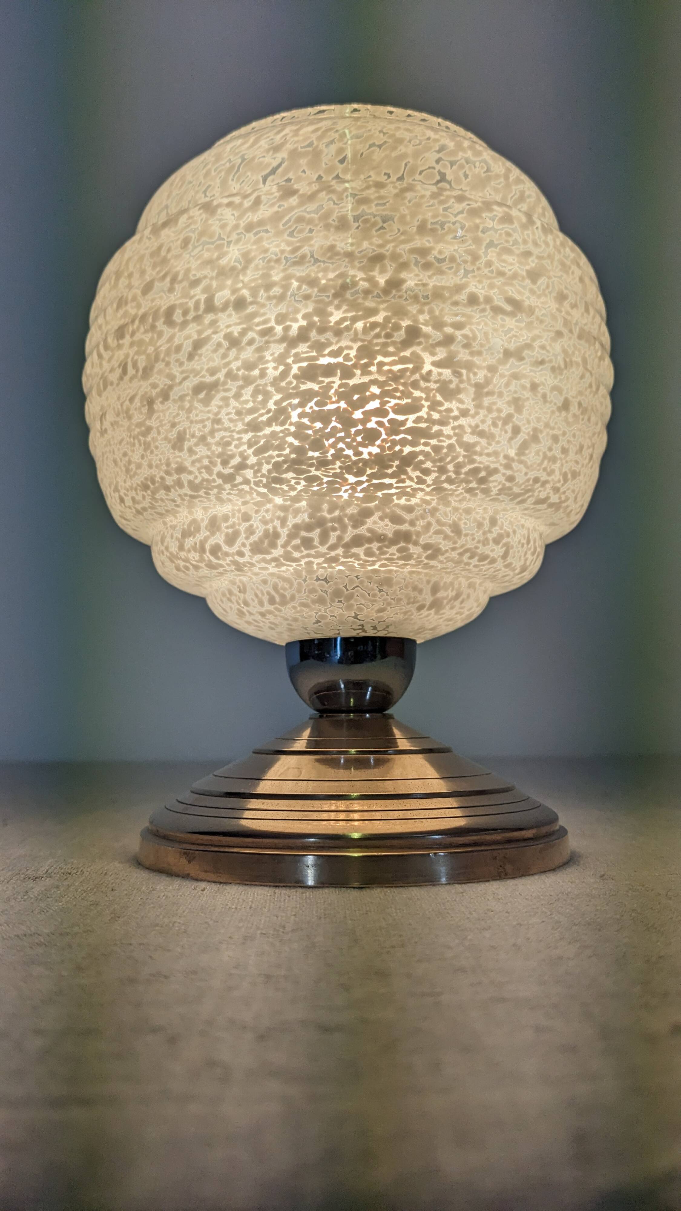 Pair of Art Deco style bedside or mood lamps