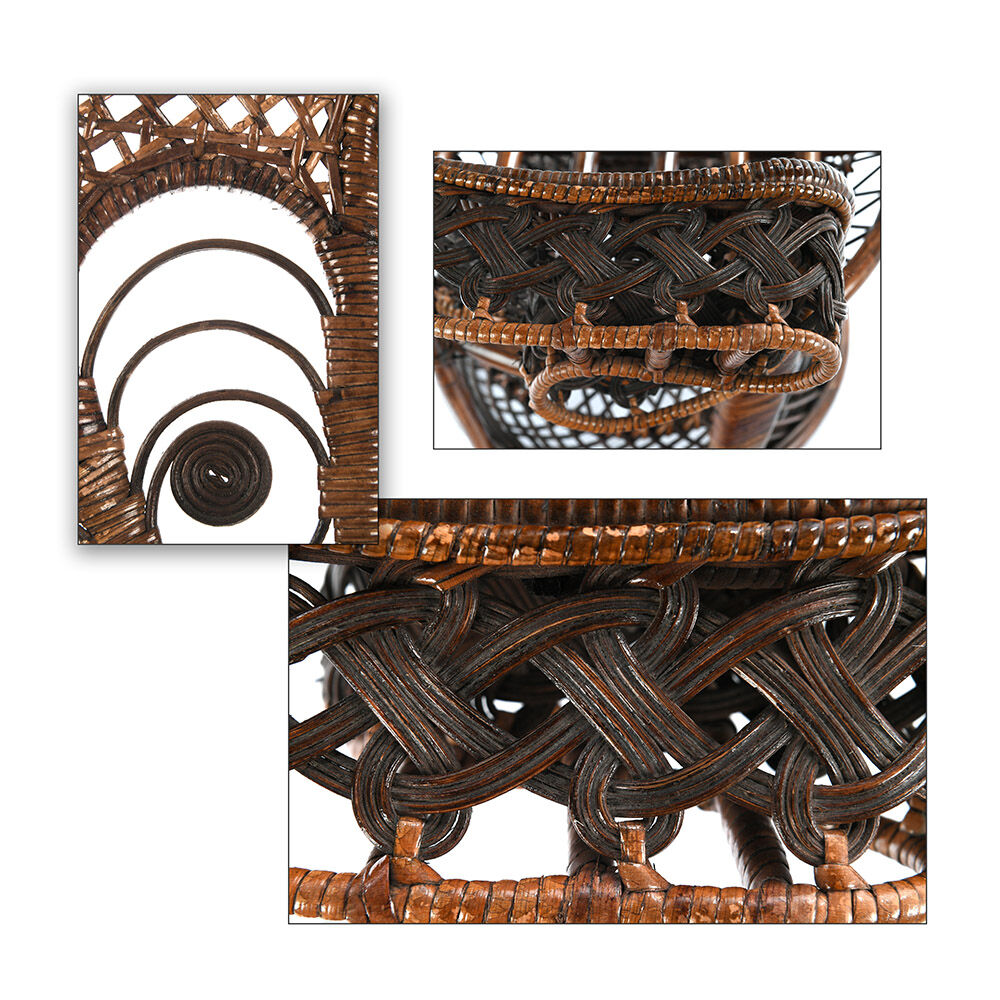 Peacock "emmanuelle" wicker armchair