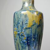 Rare petit vase ancien Alfred Renoleau grès émaux cristallins art déco