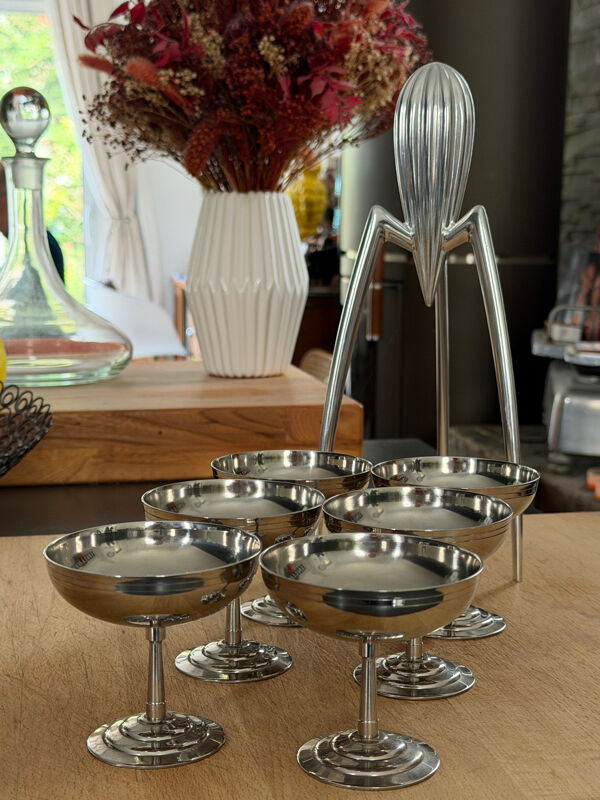 6 coupes à glace inox Letang Remy