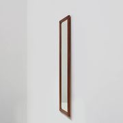 French art deco mirror with carved oak wooden frame, ca. 1930