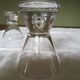 Set of two crystal glasses (digestive aperitif vodka) engraved under foot made in tudor sulphure