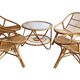 Ensemble de quatre fauteuils et table d'appoint en rotin des années 1960 par Jaroslav Prochazka pour ULUV