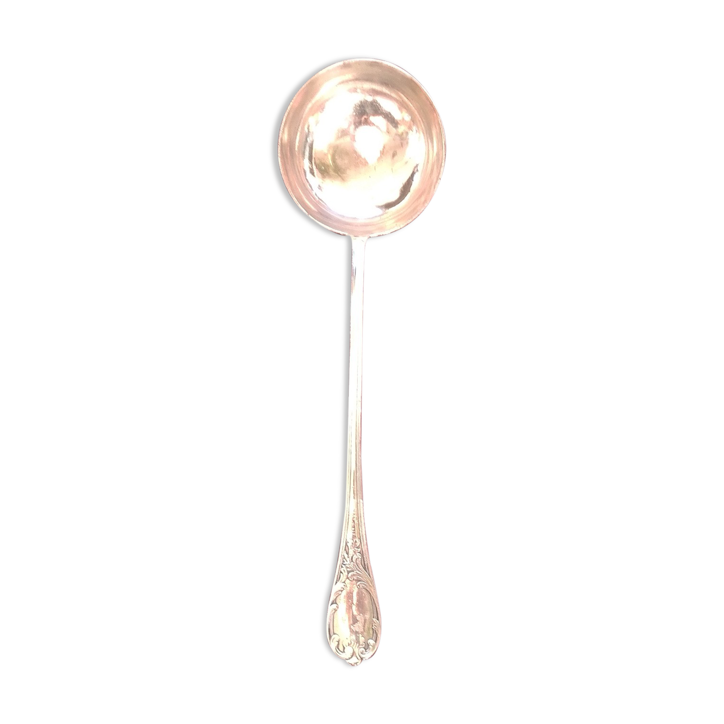Old ladle silver metal monogram