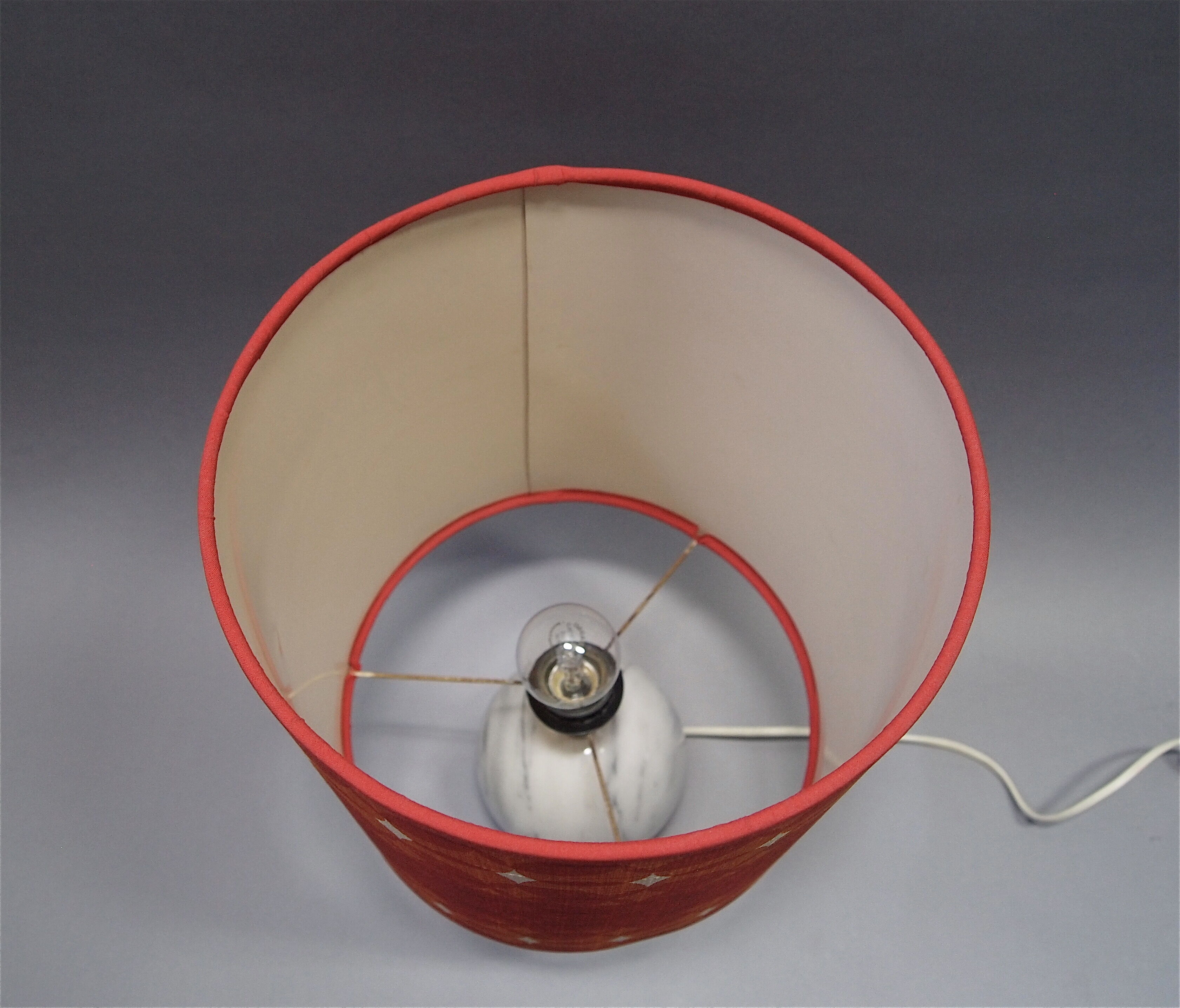 Lampe a poser 1970 marbre tissus