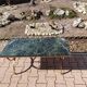Vintage coffee table in green marble and brass in the style of Maison Jansen.