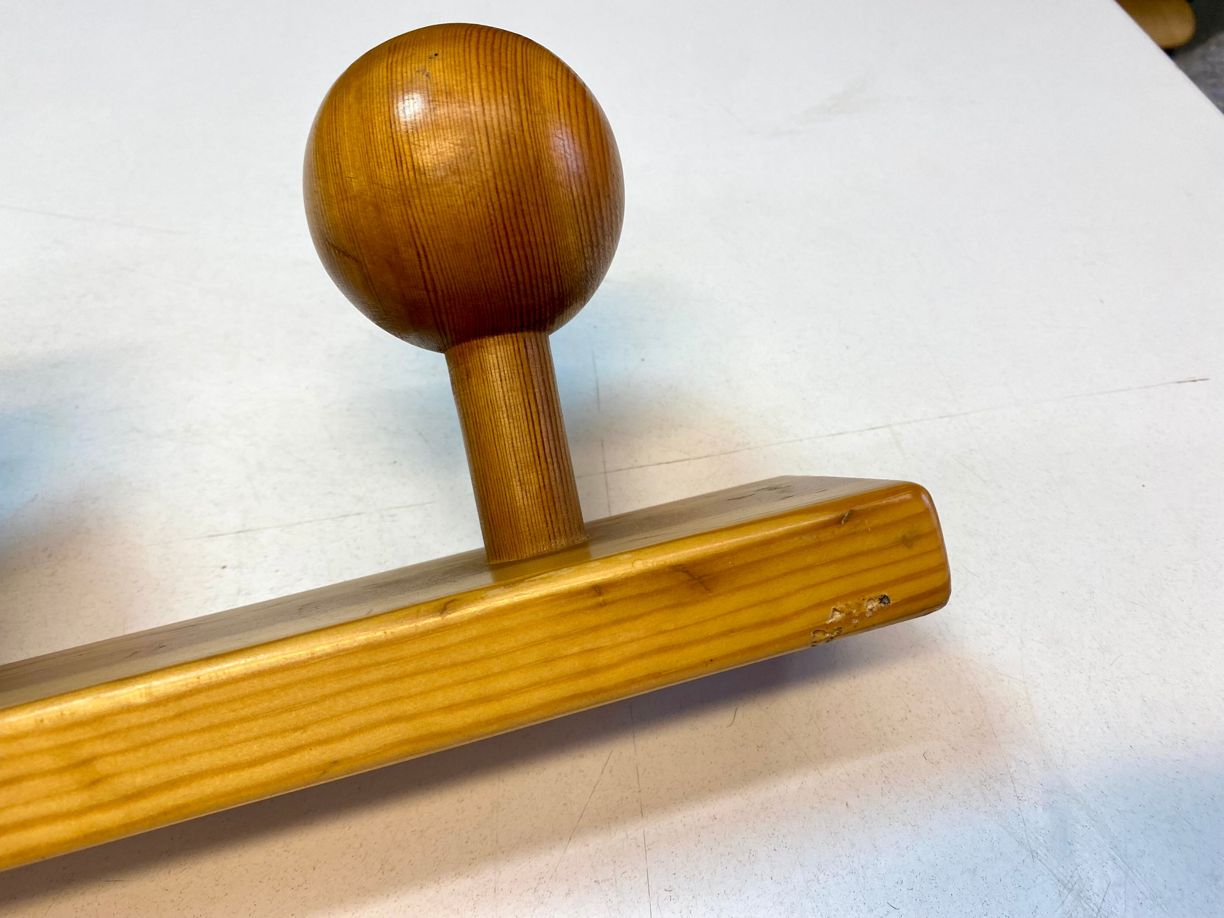 Portemanteaux wall patère Pin massif style chalet mountain vintage 80s