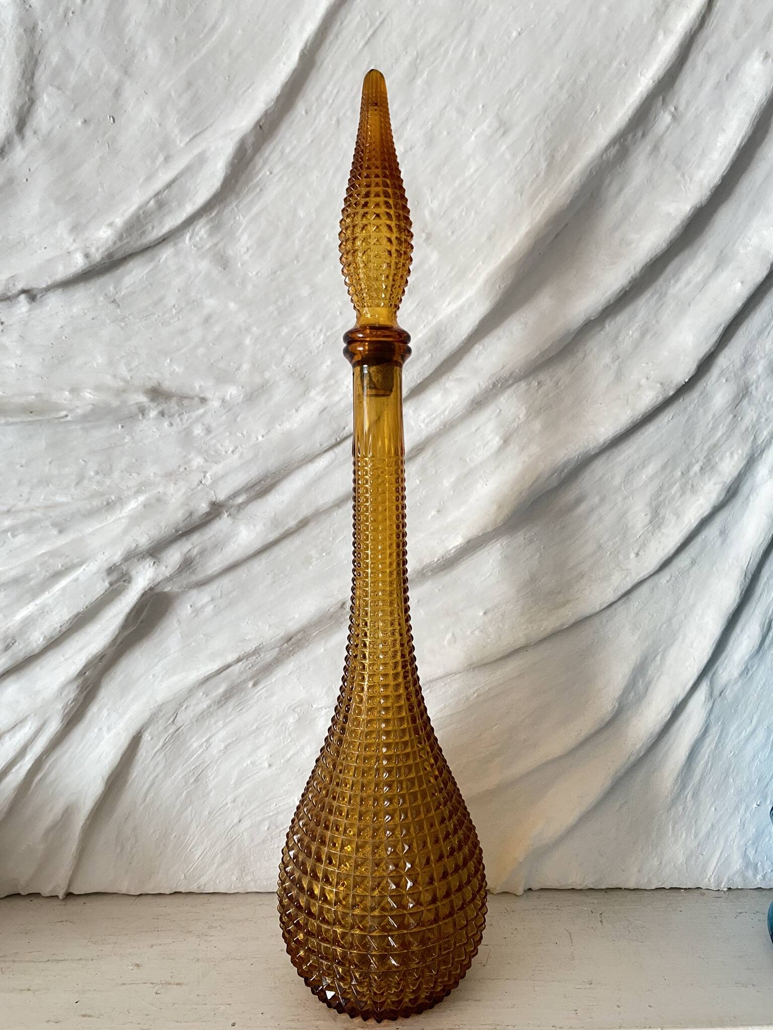 Amber Empoli carafe, Italian carafe from the 60s-70s.