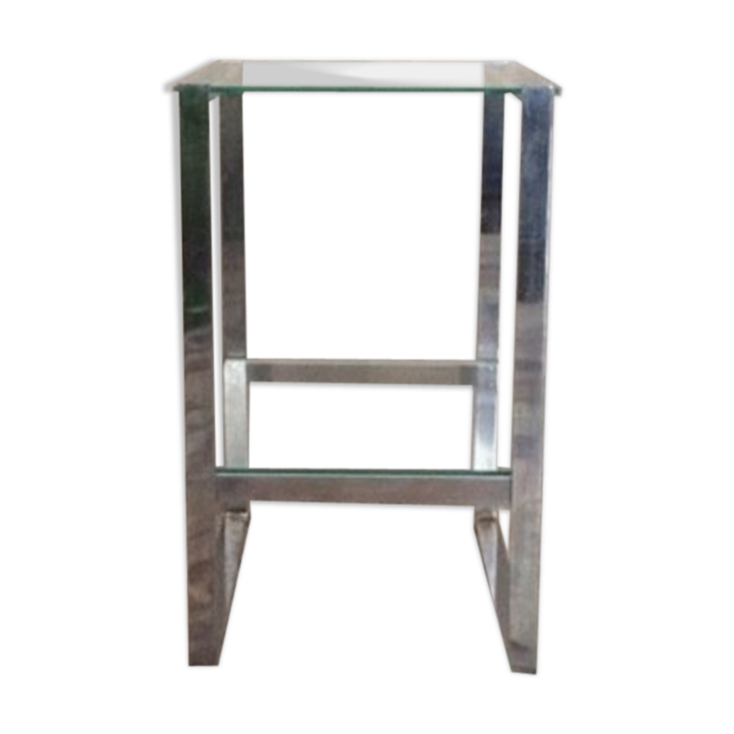 Sellette chrome metal sofa tip