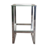 Sellette chrome metal sofa tip
