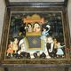 Pair of military folding chairs with Indian decoration.
