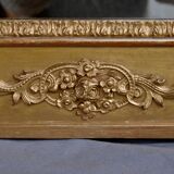 Important gilded wooden mirror, Restoration style – 19th century