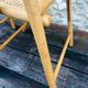 Set of 2 vintage folding chairs, rattan cane for Habitat, circa 70/80