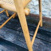 Set of 2 vintage folding chairs, rattan cane for Habitat, circa 70/80