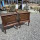 Pair of Louis XV style oak bedside tables