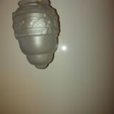 Art Deco chandelier in molded blown glass