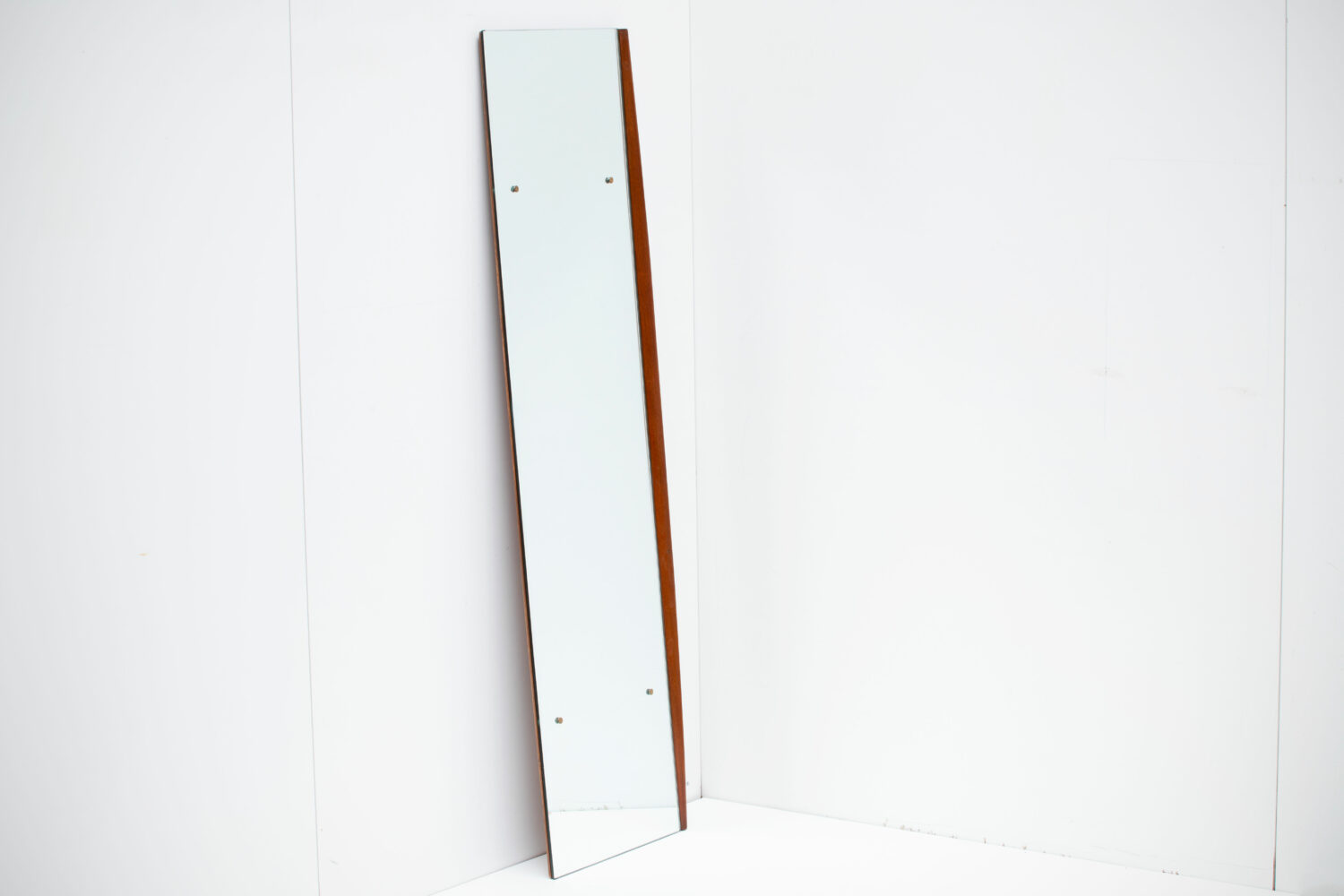 Scandinavian vintage rectangular teak mirror, 1960