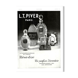 Affiche vintage années 30 L.T Piver parfum