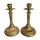Pair of gilded bronze candlesticks