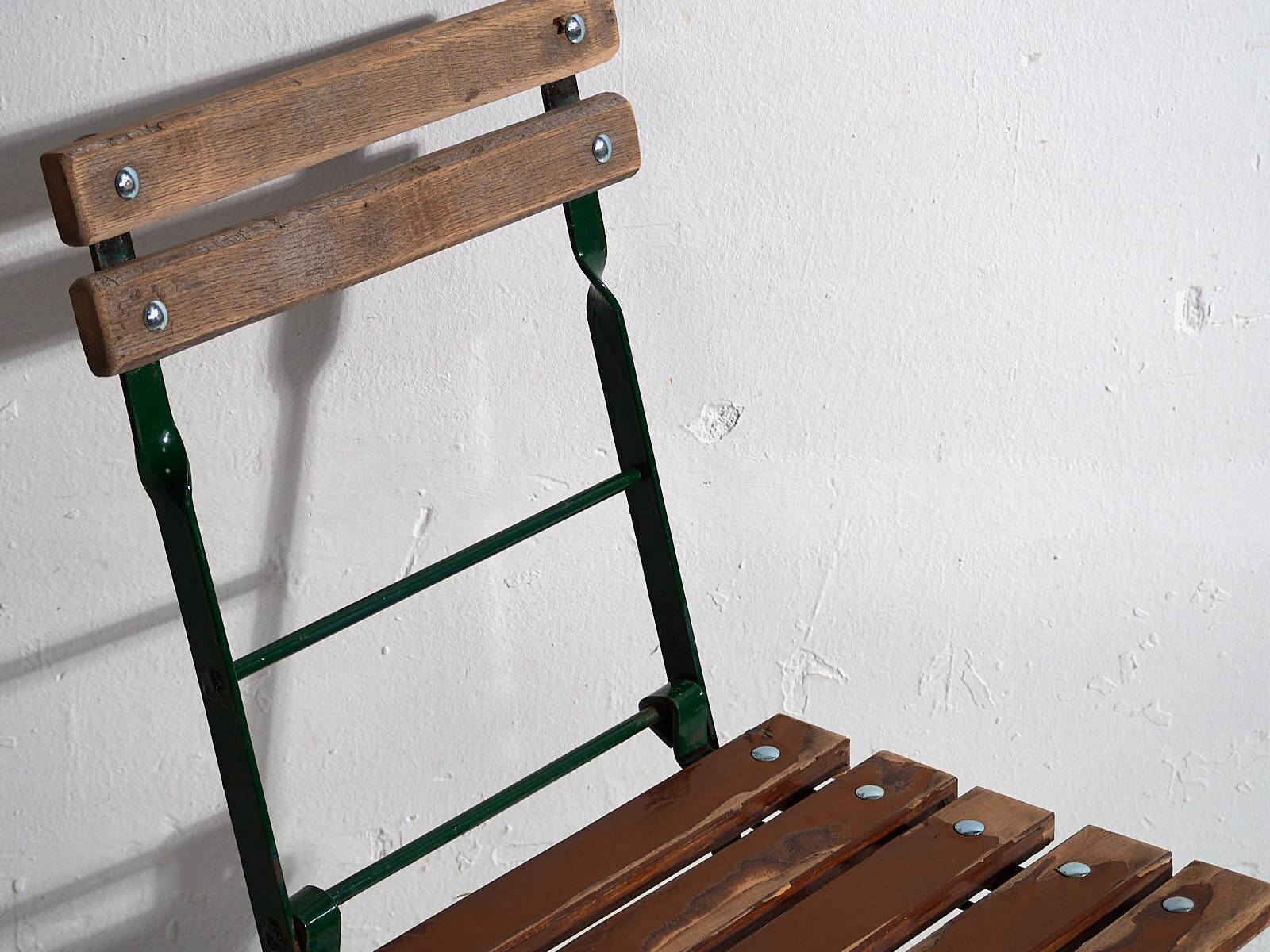Anciennes chaises de terrasse pliantes (c.1920). Ensemble de 2 pièces #32