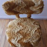 Vintage Moumoute Chair Pelfran Mustard Yellow