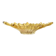 Corbeille vintage en verre moulé et teint en jaune