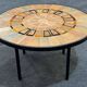 1960s round coffee table Vallauris signed Capron