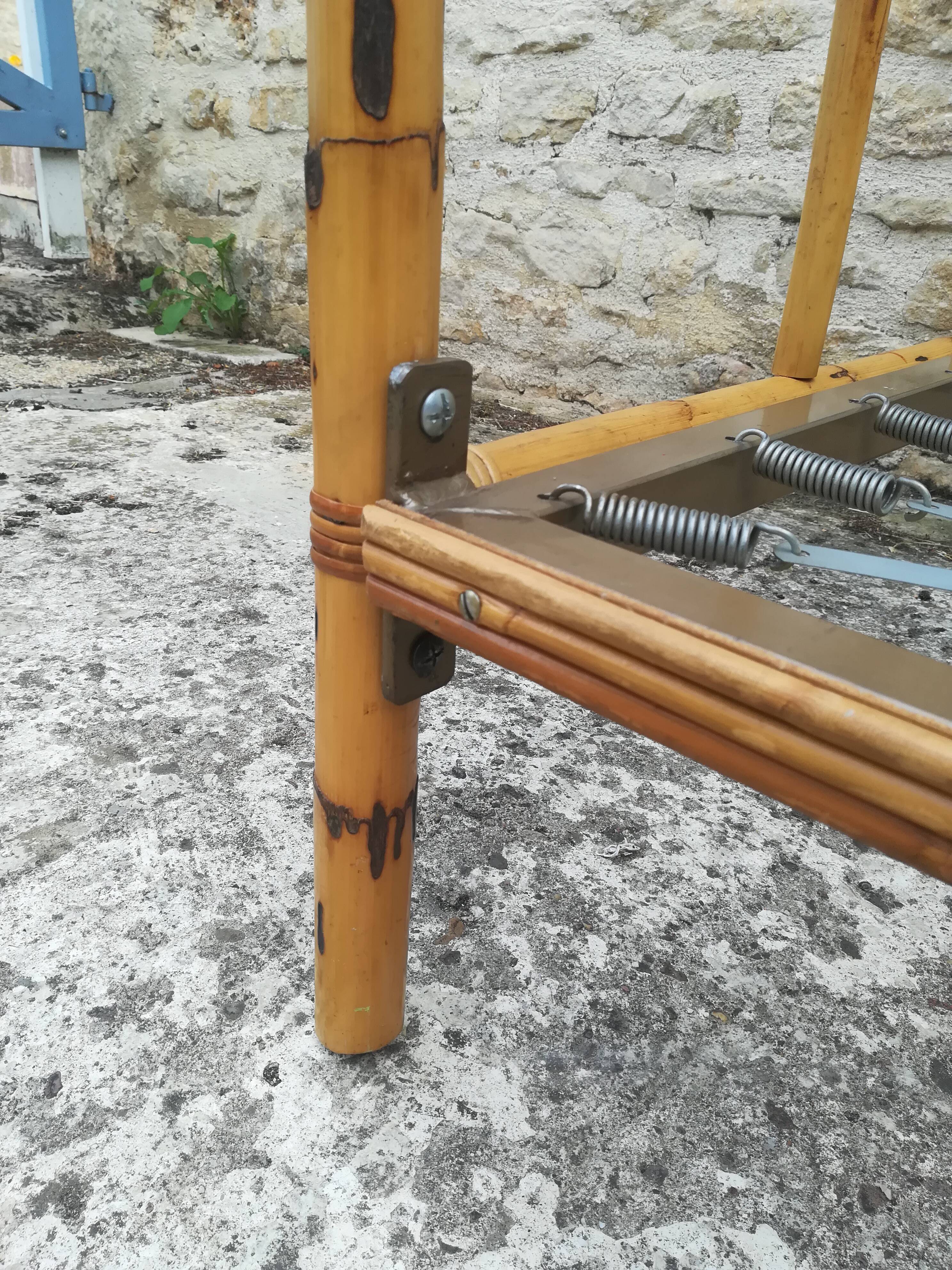 Bamboo and rattan bed