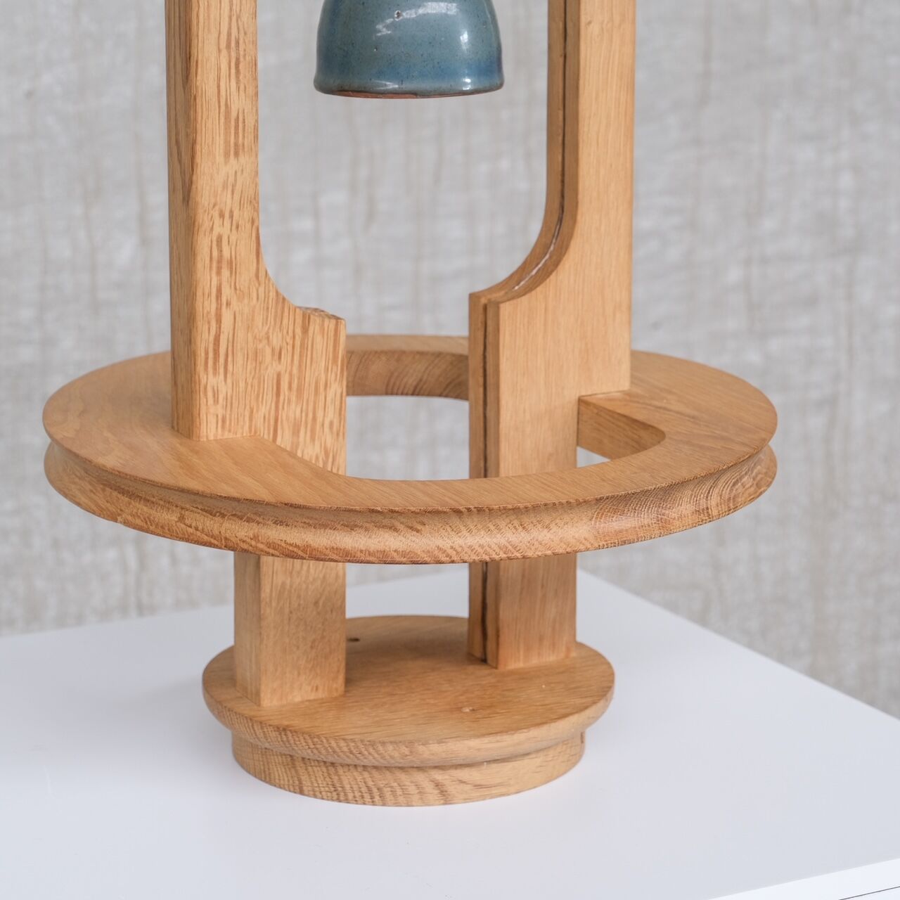 Guillerme et Chambron Oak Mid-Century Pendant Light