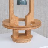 Guillerme et Chambron Oak Mid-Century Pendant Light