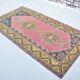 Tapis turc bio rose et jaune sku 3283