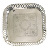 Silver metal tray, 1950s