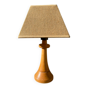 Lampe en bois tourné - clair