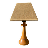 Light turned wood lamp o