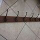 Bistro coat rack has 6 cast iron pads